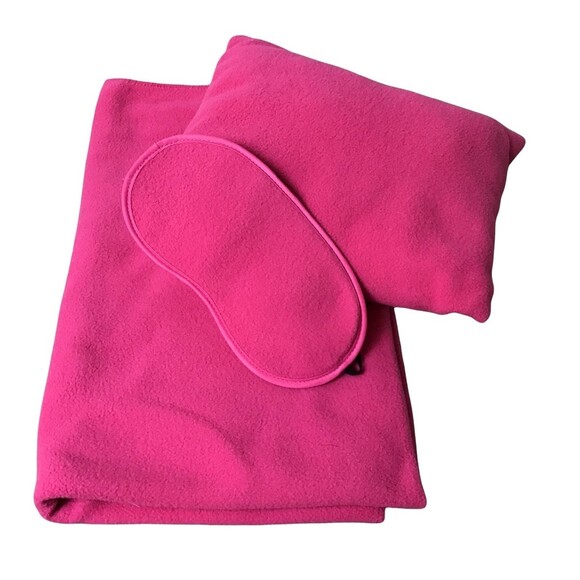 Zebra Bag Travel Set Blanket, Pillow and Eye Mask - Picture 4 of 5